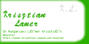 krisztian lamer business card